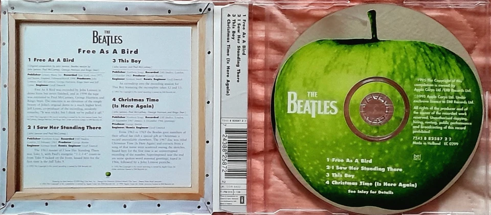 Beatles-Free As A Bird, 4-Track-CD-Single, 1995, Holland - Bild 2 von 2