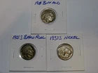1918, 1921 S, and 1937 S Key Date Buffalo Nickels