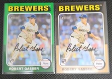 x2 Lot - ROBERT GASSER - 2024 Topps Heritage #688 Green Border Rookie + Base