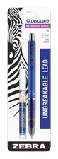 Zebra Pen DelGuard Mechanical Pencil with Lead Refill, Fine Point, 0.5mm, Blue B