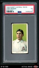 1909 T206 Chief Bender Portrait Athletics HOF VARIATION PSA 3 - VG