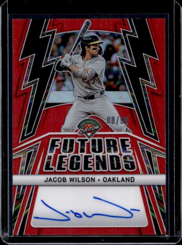 2025 Panini Prospect Edition Jacob Wilson Future Legends Red RC Auto #/99