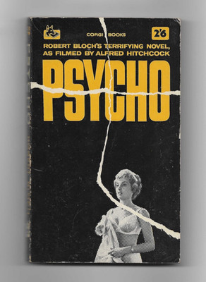 Psycho by Robert Bloch - Corgi Books - r/p 1962 film tie-in paperback
