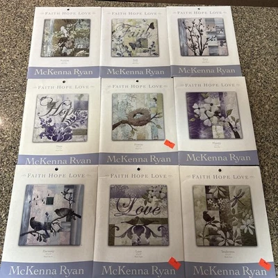 COMPLETE set 9 McKenna Ryan Faith Hope Love quilt patterns uncut each 12" x 12" - Image 1 of 4