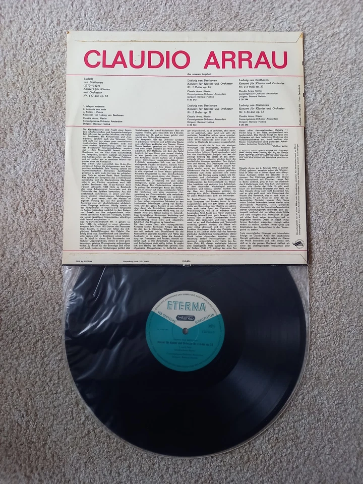 PETROL WHITE STEREO "CLAUDIO ARRAU ~ BEETHOVEN"/KLAVIERKONZERTE - SONATEN/LP'S  - Bild 3 von 4