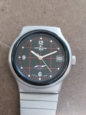 Eberhard Offshore 558  33mm  Quarzuhr Uhr Vintage Swiss Made