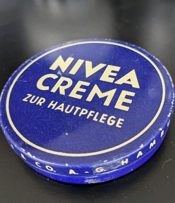 Alte Blechdose NIVEA CREME Nr. 368 zur Hautpflege Beiersdorf Hamburg Werbung