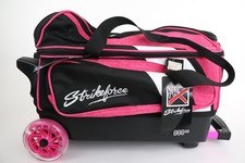 KR Strikeforce Cruiser Smooth Black/Pink2 Ball Roller Bowling Bag New Read