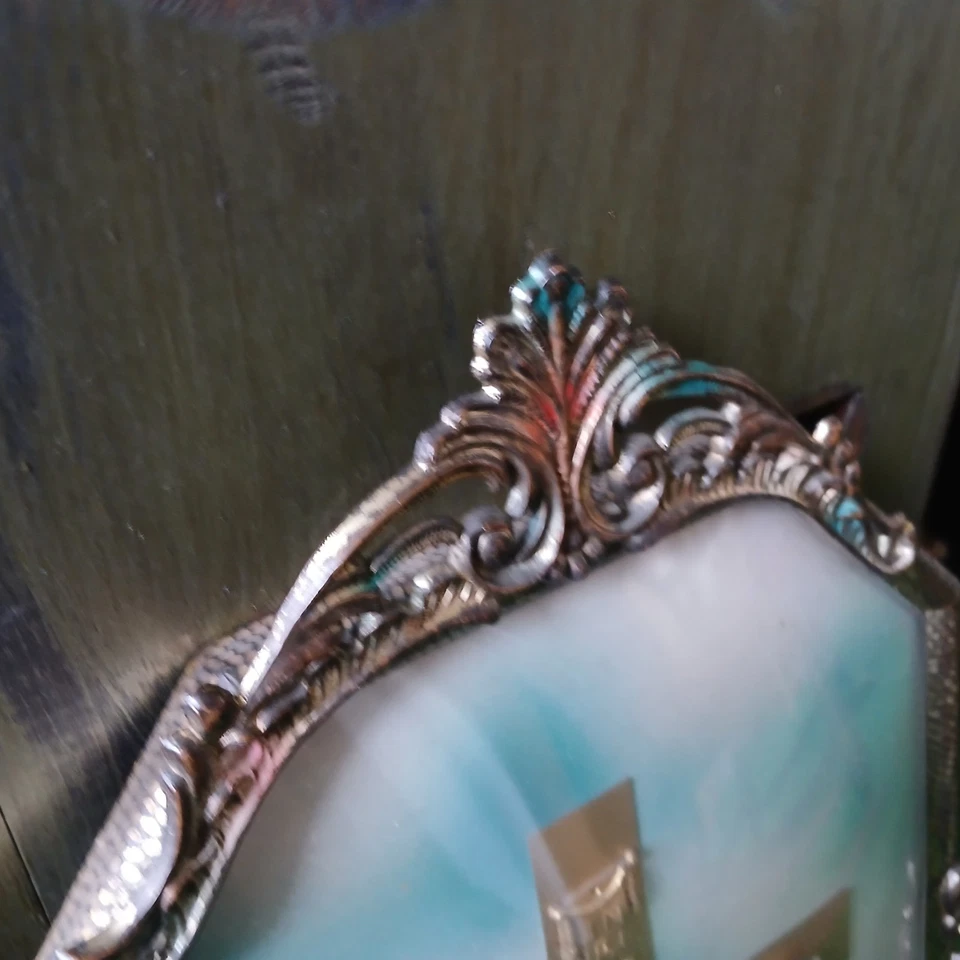 ANTIGUO VIDRIO BURBUJA CONVEXO JESÚS CRUCIFIJO 11.5" POR 19.5" IUC LEER DESCRIPCIÓN  Foto 3 de 4