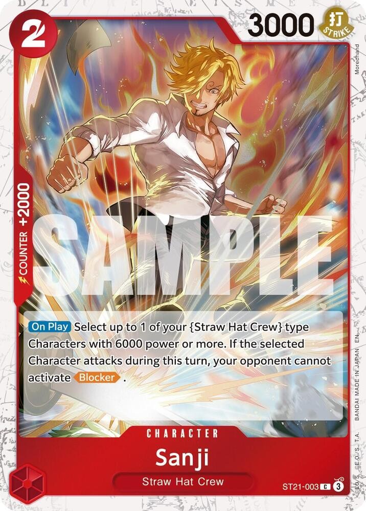 Sanji - (Pirate Foil) C Premium Booster -The Best- Vol. 2 ST21-003 NM