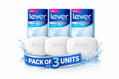 Lever 2000 Original Bar Soap 3.75 oz Fresh Scent Moisturizing - 3 Pack