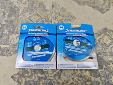 2x Silverline 571499 Tile Cutting Diamond Blade 110 x 22.23 mm Continuous Rim