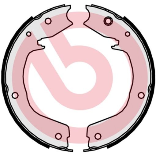 Rear BREMBO S 54 524 Brake Shoe Set, parking brake for MITSUBISHI - Image 10