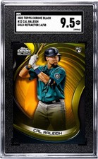 2022 Topps Chrome Black - Cal Raleigh #32 Gold Refractor /50 (RC) Big Dumper!