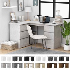 Corner Desk Chipboard Home Office Computer Study Table Multi Colours vidaXL