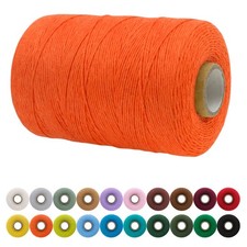 Orange 1mm x 426 Yards Single Strand Macrame Cord Soft Cotton Rope Craft Yarn
