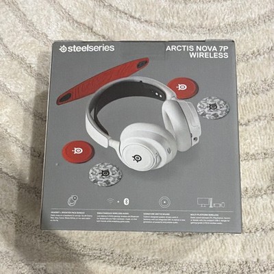 SteelSeries Arctis Nova 7P Wireless White Gaming Headset USB-C Boom Mic 61562