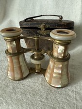 ANTICO binocolo vintage 1800 COLMONT madreperla OPERA VITTORIANA Parigi