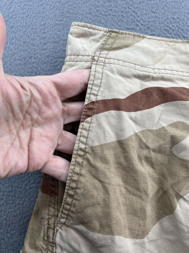 Pantalones Cortos Denim & Supply Ralph Lauren Para Hombres 34 Camuflaje Carga Desierto Cremallera Mosca Parche Bandera Foto 4 de 4