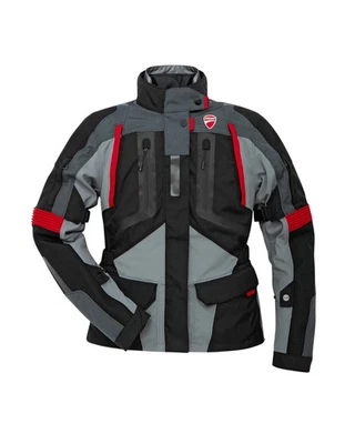 DUCATI Motorradjacke Strada C4 Schwarz/Rot/Grau Damen - Bild 1 von 4