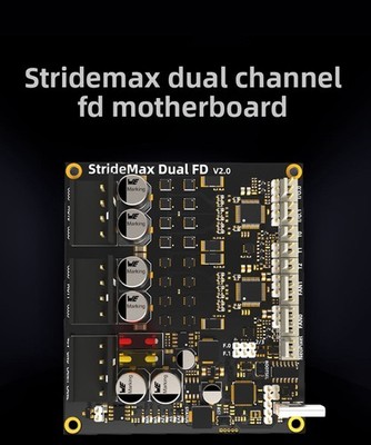 The StrideMax dual FD motherboard TMC5160 driver supports klipper/RRF