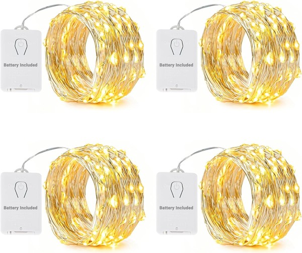 Lichterkette 60 Led Warmweiß 6M Kupfer Draht Mit Timer FüR Dekoration-image