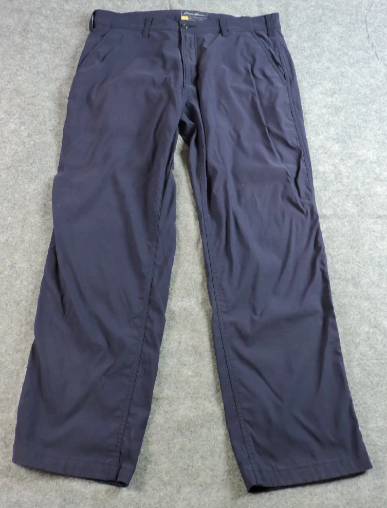 Eddie Bauer TraveX Pants Mens 36x32 Tech Chino Nylon Stretch Hiking Pants