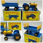 Vtg Lesney Matchbox No 39 & No 40 Ford Tractor & Hay Trailer W/ Original Boxes