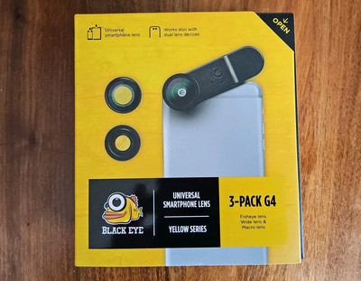 Black Eye Pro Fisheye G4 Universal Smartphone Lens, 3-Pack