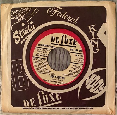 Otis Williams-Don t Deny Me/United-Rare 1957 Doo Wop 45-Promo-DeLuxe 6138-VSVG+