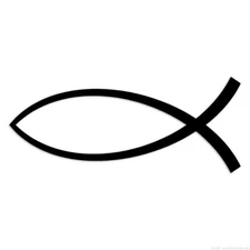 Christian Jesus Fish - Decal Sticker - Multiple Colors & Sizes - ebn6825