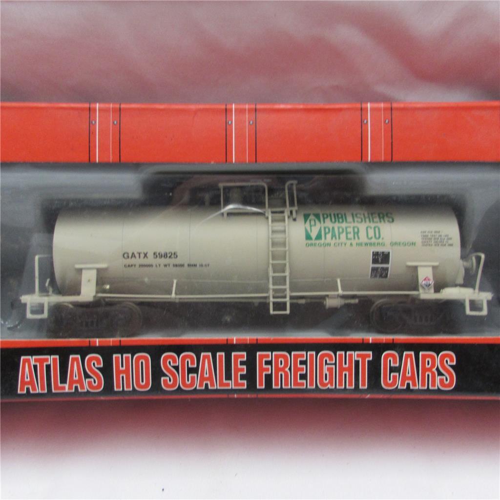 ATLAS HO SCALE FREIGHT CARS PUBLISHERS PAPER CO. TANK CAR NEW MUST