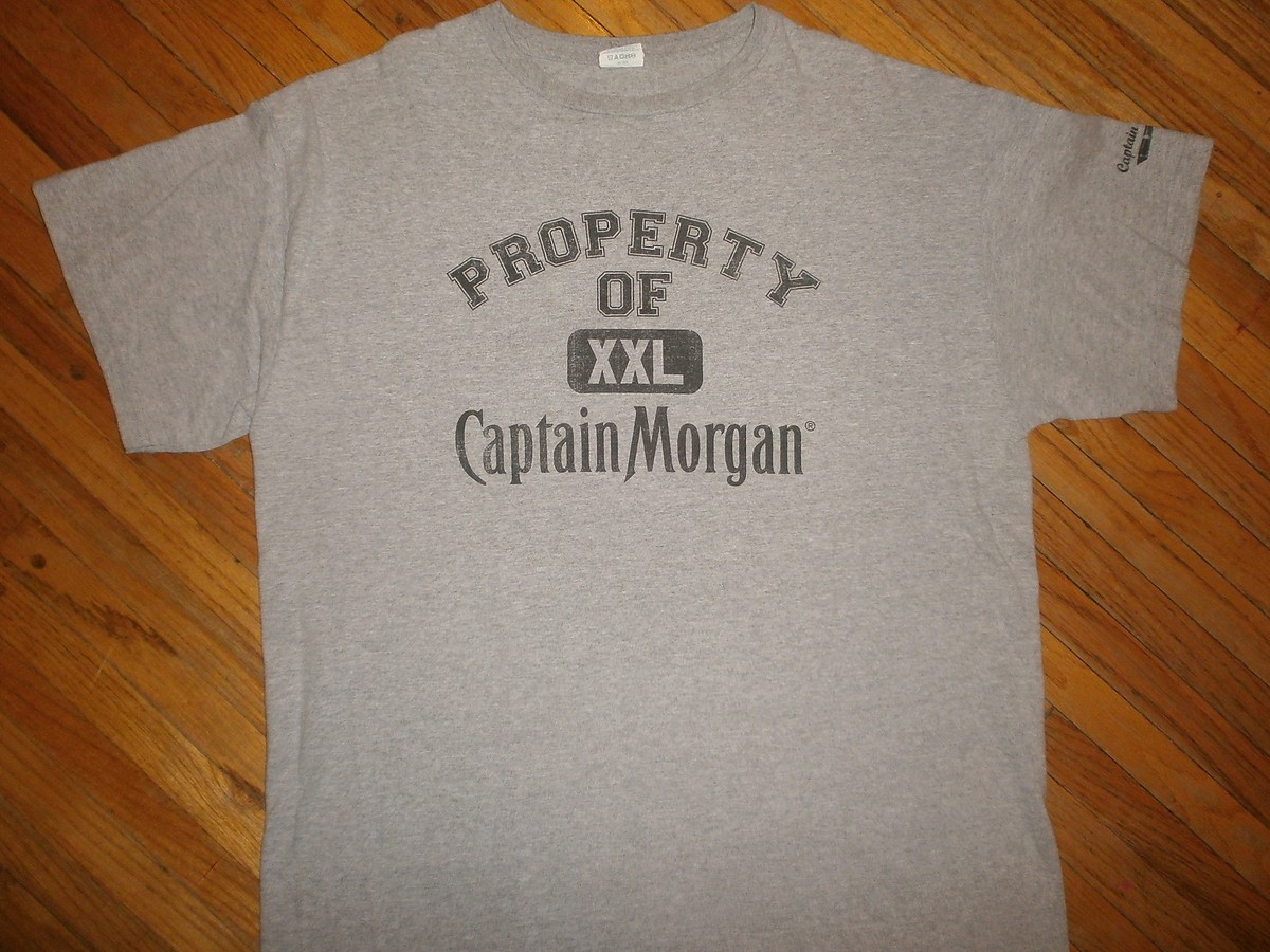T-shirt Captain Morgan – Rhum épicé – Taille L – Gris – Occasion état Correct