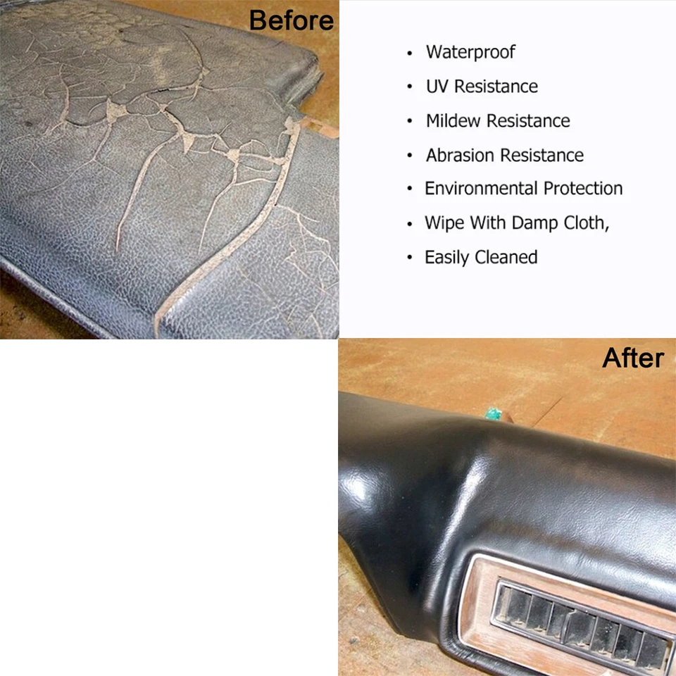 Tela de vinilo de cuero PU por yarda 54" de ancho tapicería cubierta de asiento de barco al aire libre Foto 4 de 4