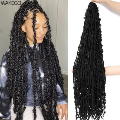18 24 36 Inch Butterfly Locs Crochet Hair Pre-twisted Butterfly Crochet Braids