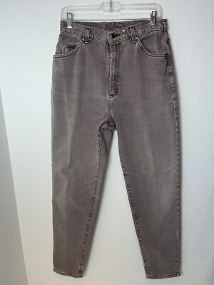 Vintage Lee Riveted 90s High Waist Mom Jeans Brown Denim Womens 29 X 