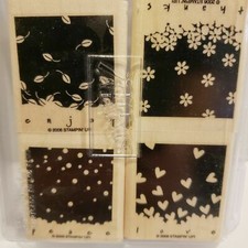 Stampin' Up Rubber Stamp Set "Gently Falling", use, 4 stamp set un orig box