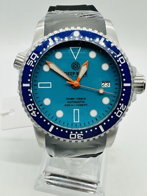 HOT Blue Master 1000 Deep Blue Diver 1000 40mm DEEP BLUE
