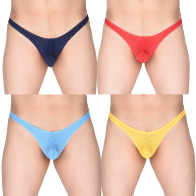 Men's Breathable Intense Power Micro Hip T-back Underwear Guys GYM Sports Thong