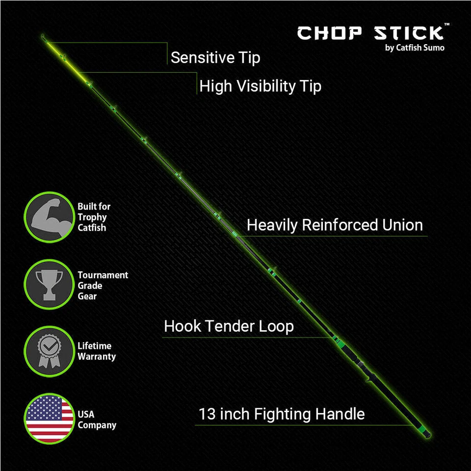 Trophy Catfishing Rod: Casting, Spinning. 7 ft, 6in, Medium-Heavy, EVA Foam 2pcs - Image 4 of 4