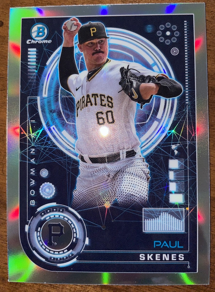 RARE Jersey 60 RC Refractor Insert PAUL SKENES 2024 Bowman Chrome