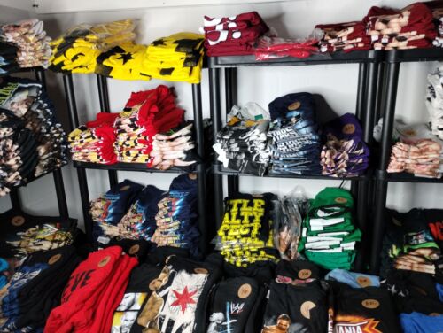Lot of (5) Random AUTHENTIC WWE Wrestling T-Shirts~~BRAND NEW~~MEN'S MEDIUM