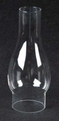 B&P LAMP SUPPLY 2 5/8" X 7 1/2" CLEAR GLASS HURRICANE OIL LAMP CHIMNEY SHADE NEW 57922JB