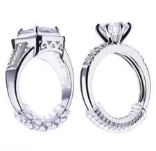 20Pcs Ring Size Adjuster Invisible Clear Ring Sizer Jewelry Fit Reducer Guard US