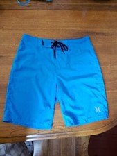 Hurley Board Shorts Mens 29 W 32 Blue Phantom Quick Dry Beach Surf Swim Trunks