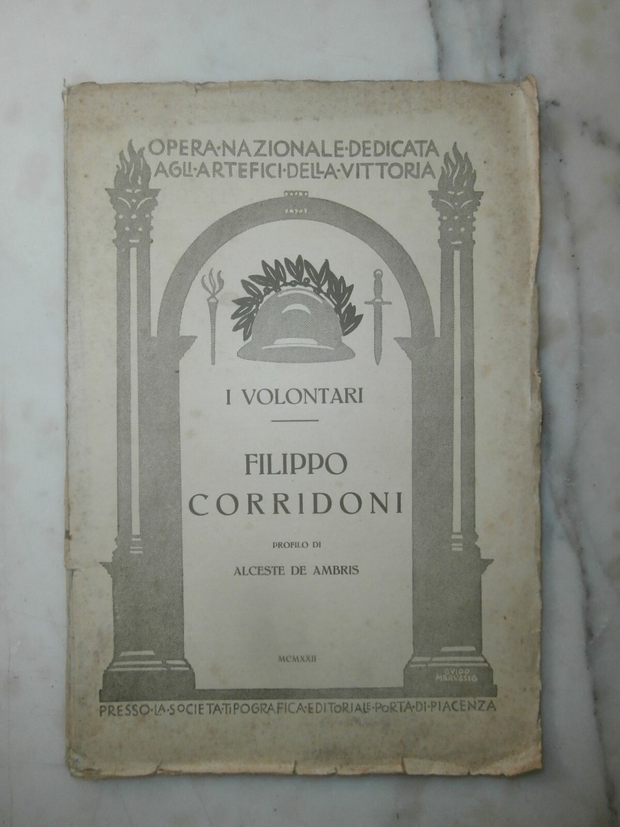 Raro libro Alceste de Ambris Fascismo Filippo Corridoni 1922 prima