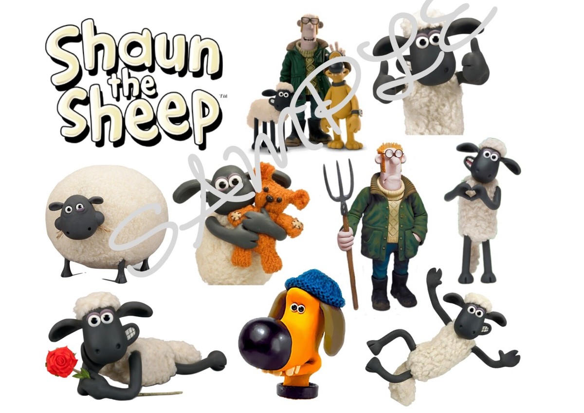 Shaun the Sheep Edible Icing Sheet A4 Cake Toppers UK