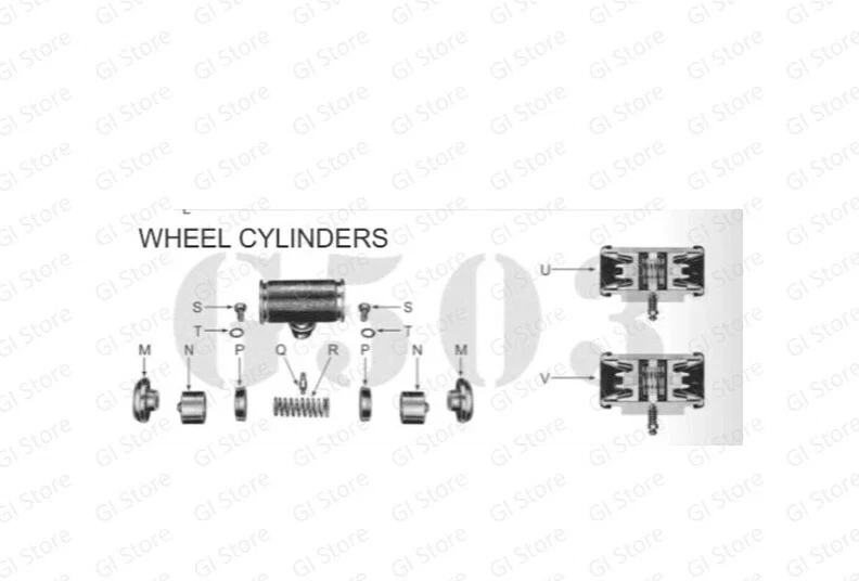 Brake Wheel Cylinder Set Fits Willys jeep 41-68 MB GPW M38 CJ2A CJ3A M38A1-A1484 - Image 2 of 4