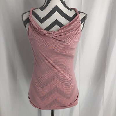 Halogen Womens Pink Striped Sleeveless Tank Size XS