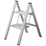 Slim Step 2 Step Silver Design Stepstools Stepladder By Hasegawa Ladders